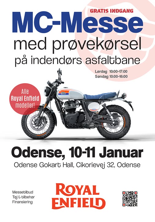 DriveMeetups data som træf hos Royal Enfield 2026 messe - Kom med til dette træf den 10/Jan  som afholdes af Rullemand